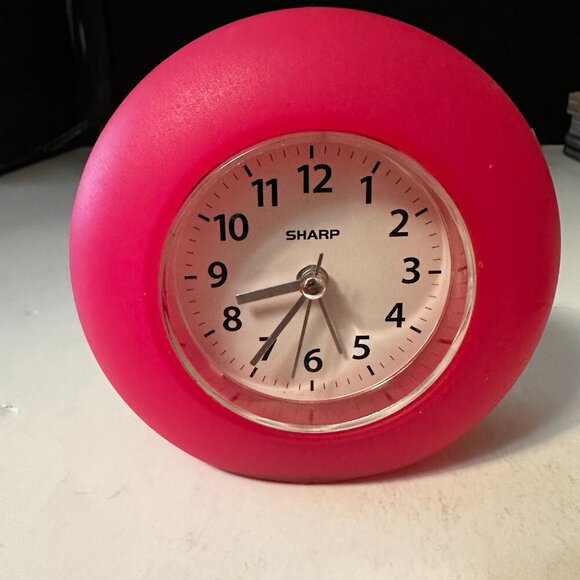 Sharp Other - SHARP PINK ANALOG ALARM CLOCK